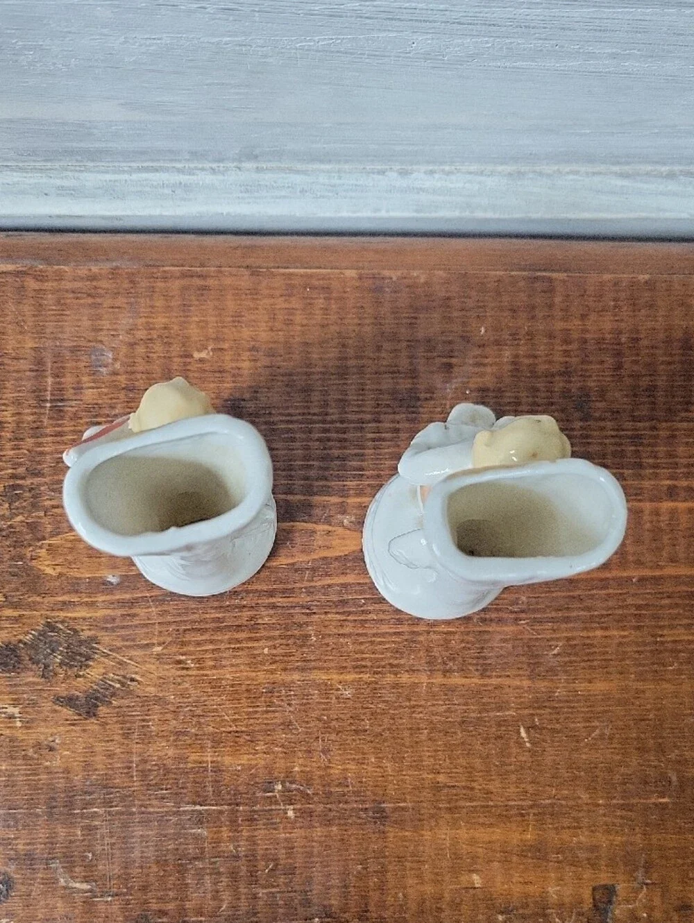 Vintage Mid Century Porcelain Cherub Angel Musician Bud Vases Japan